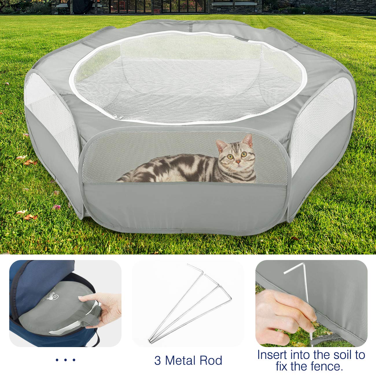 Pawaboo dimensiones desplegadas 133cm x 38cm para mayor espacio