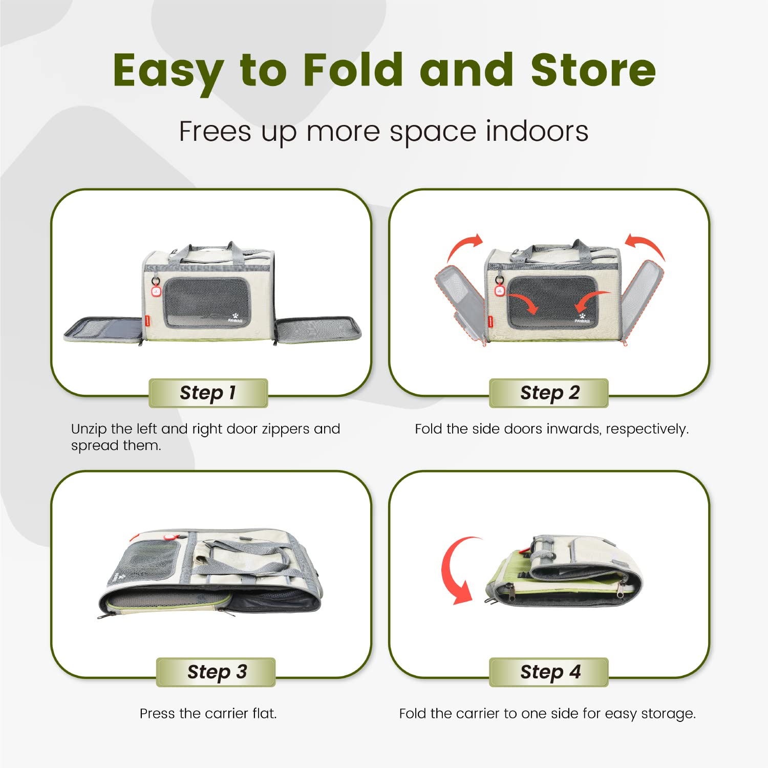 Cama de felpa suave incluida para dormir cómodo dentro del transportín.