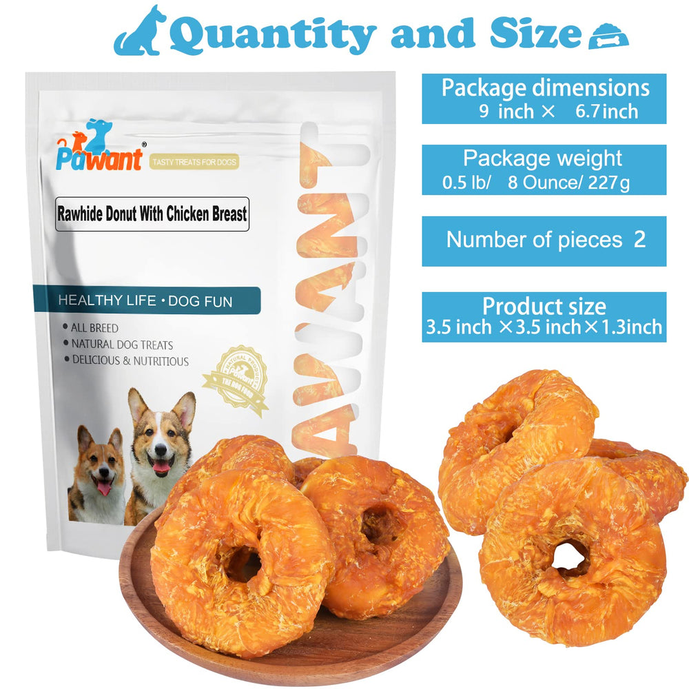 Pawant aroma natural a pollo en donas para perros grandes.