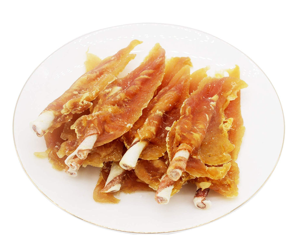Pawant barra de pollo deshidratado con núcleo de cuero crudo, perfecta para entrenamiento.