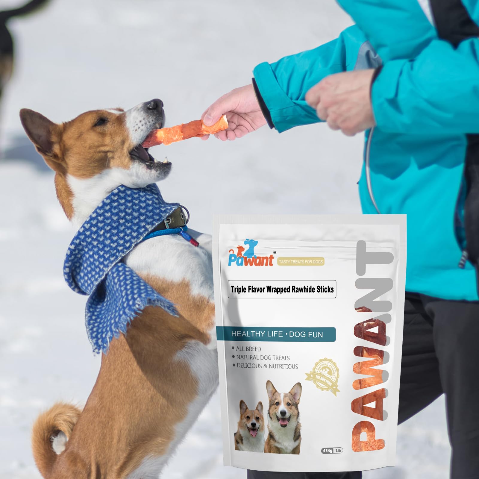 Pawant Triple Sabor para perros grandes: masticado de larga duración