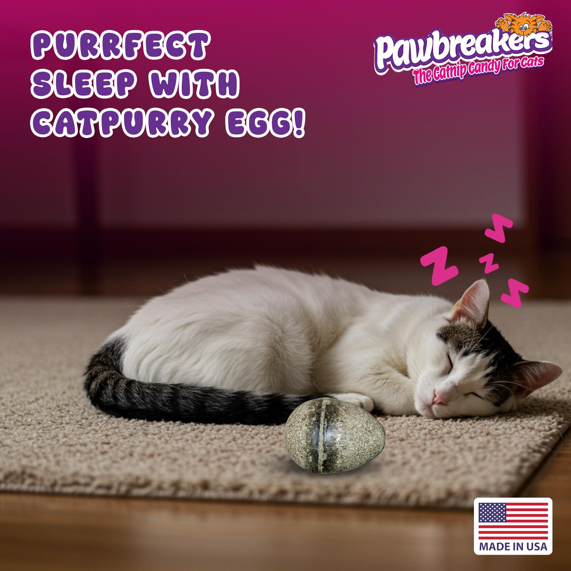 Catpurry Egg limpio y sin desorden durante el juego