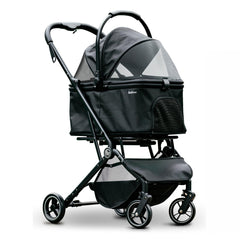 Pawccoli carrito-mascota-ruedas con suspensión para paseos suaves.