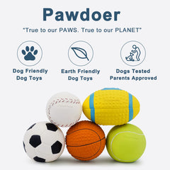 Pawdoer Pelota de béisbol en latex suave, para mordidas ligeras y juego seguro.