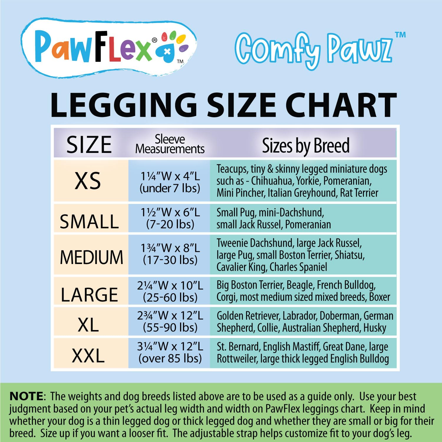 PawFlex Comfy Pawz agarre antideslizante interior mejora el ajuste sin irritar la piel.