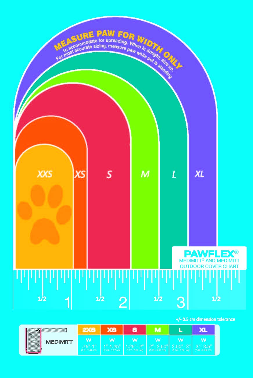 PawFlex Medimitt: almohadilla interna para protección suave.