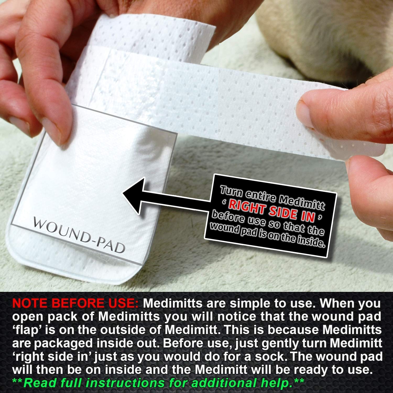 PawFlex Medimitt uso fácil en interiores.