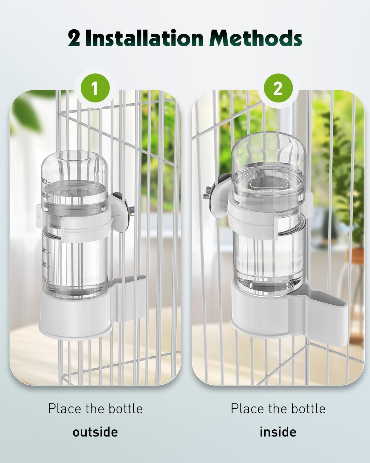 Bebedero Pawfly para loros pequeños, duradero.