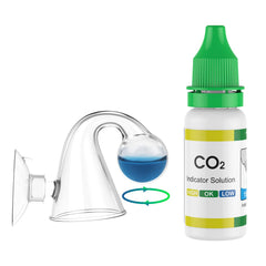 Pawfly co2 drop checker con tubo curvo de vidrio para monitorear CO2 en acuarios plantados