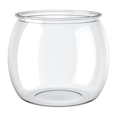 Pawfly mini acuario plástico 0,5 galones con transparencia cristalina para observar peces.