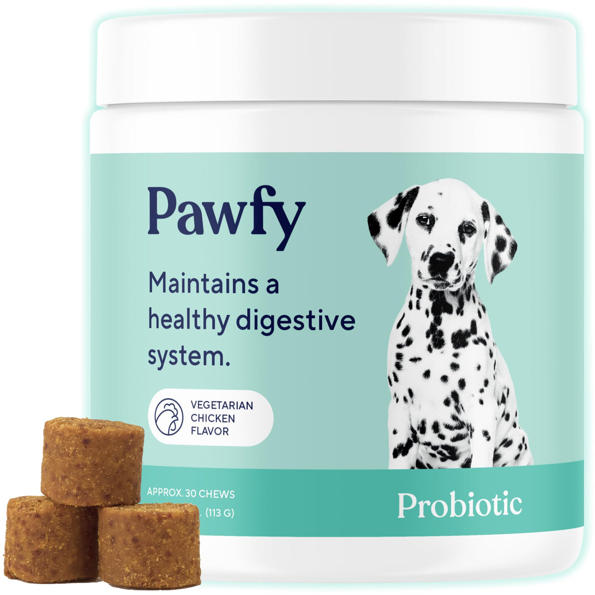Pawfy Probióticos para perros, digestivo estable.