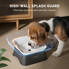 PAWGETHER borde anti-salpicaduras en bebedero reduce salpicaduras en el suelo.