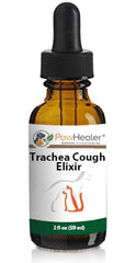 PawHealer Elixir Tos Traqueal, botella, fácil de administrar para gatos y perros pequeños.