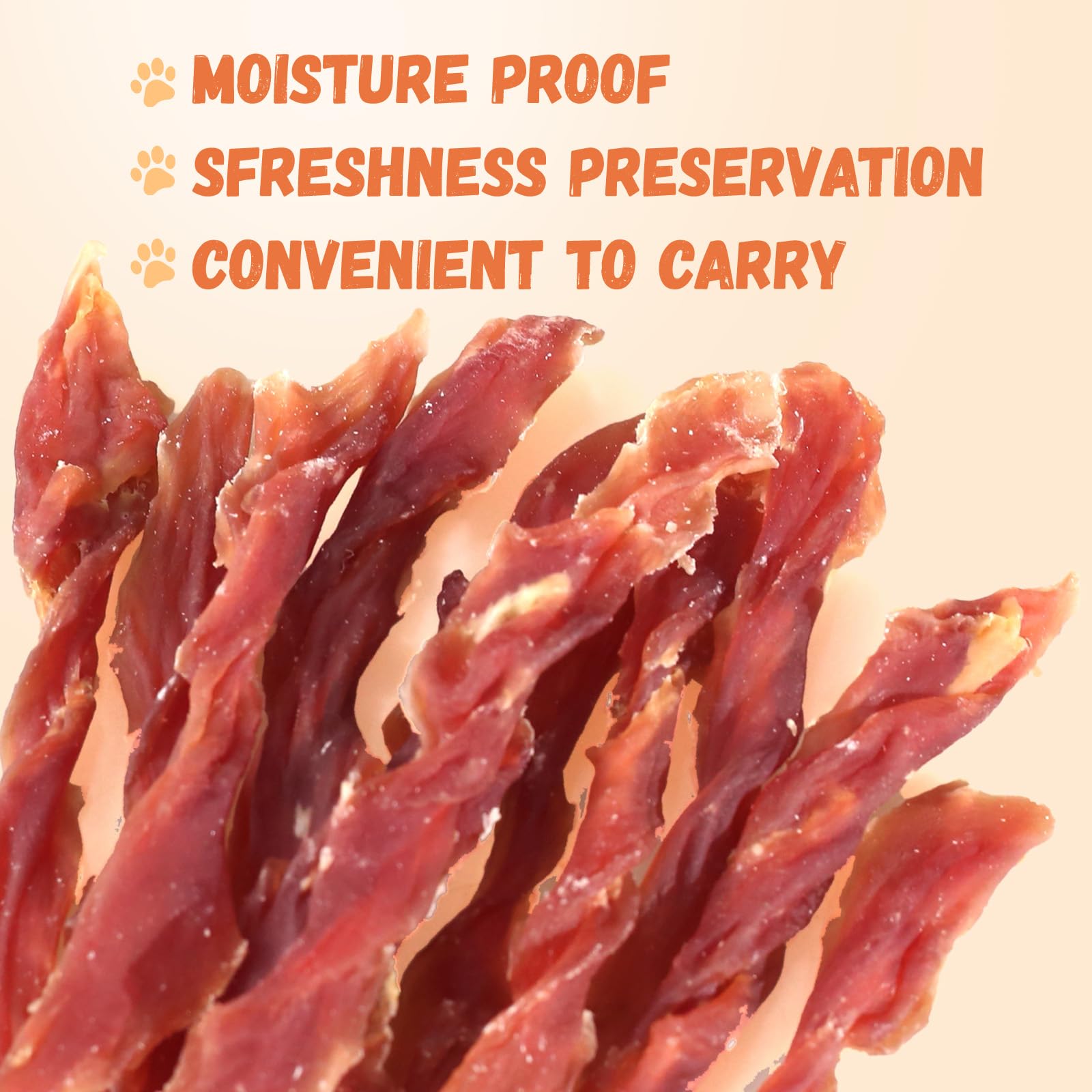 Pawmate Duck Jerky Pack front showing convenient bag for daily treats.