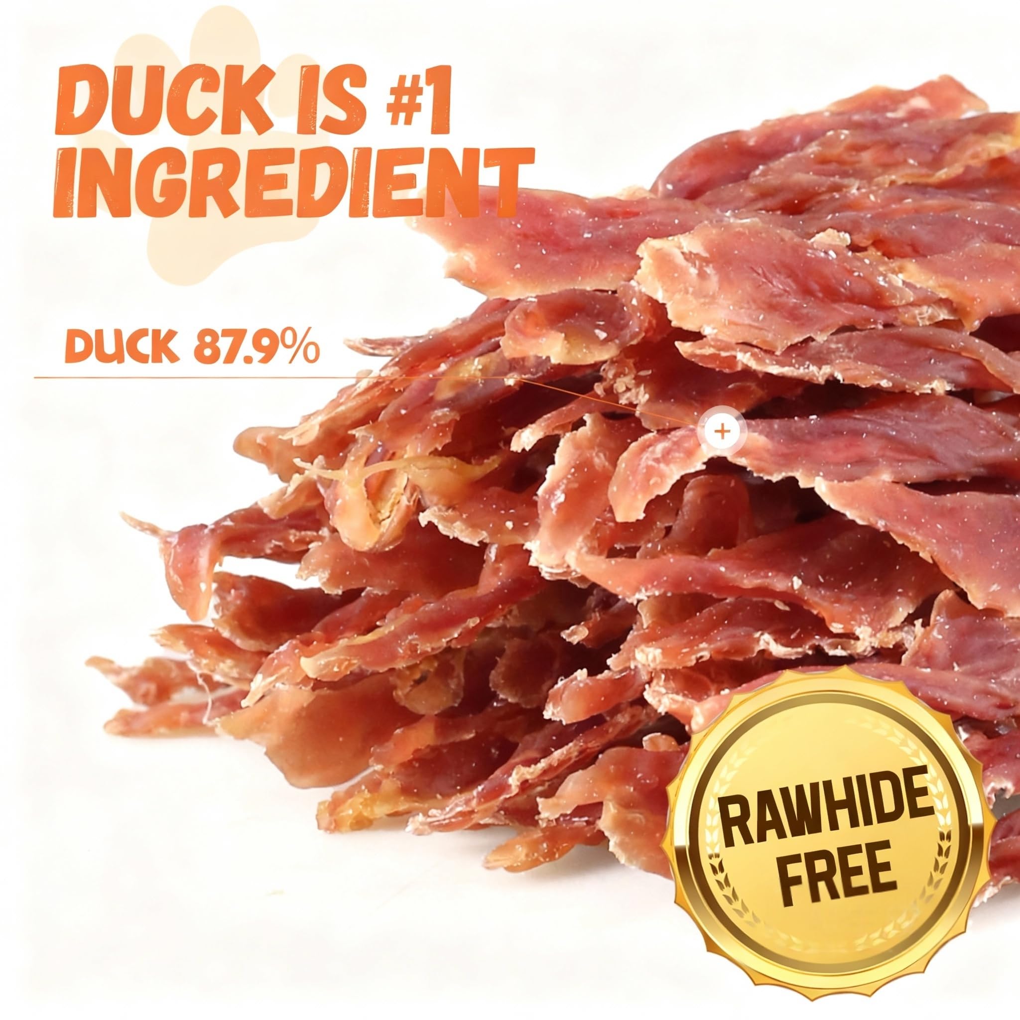 Pawmate Duck Jerky Strip training reward ready for training sessions.