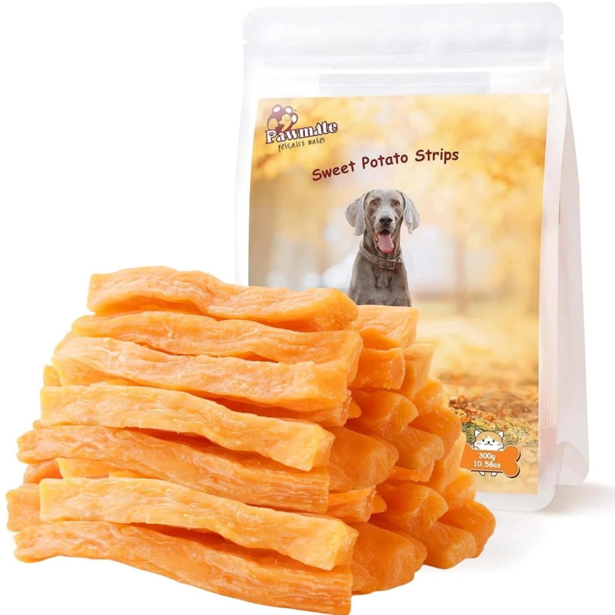 Golosinas Pawmate de patata dulce para perros con sabor natural y premio saudável