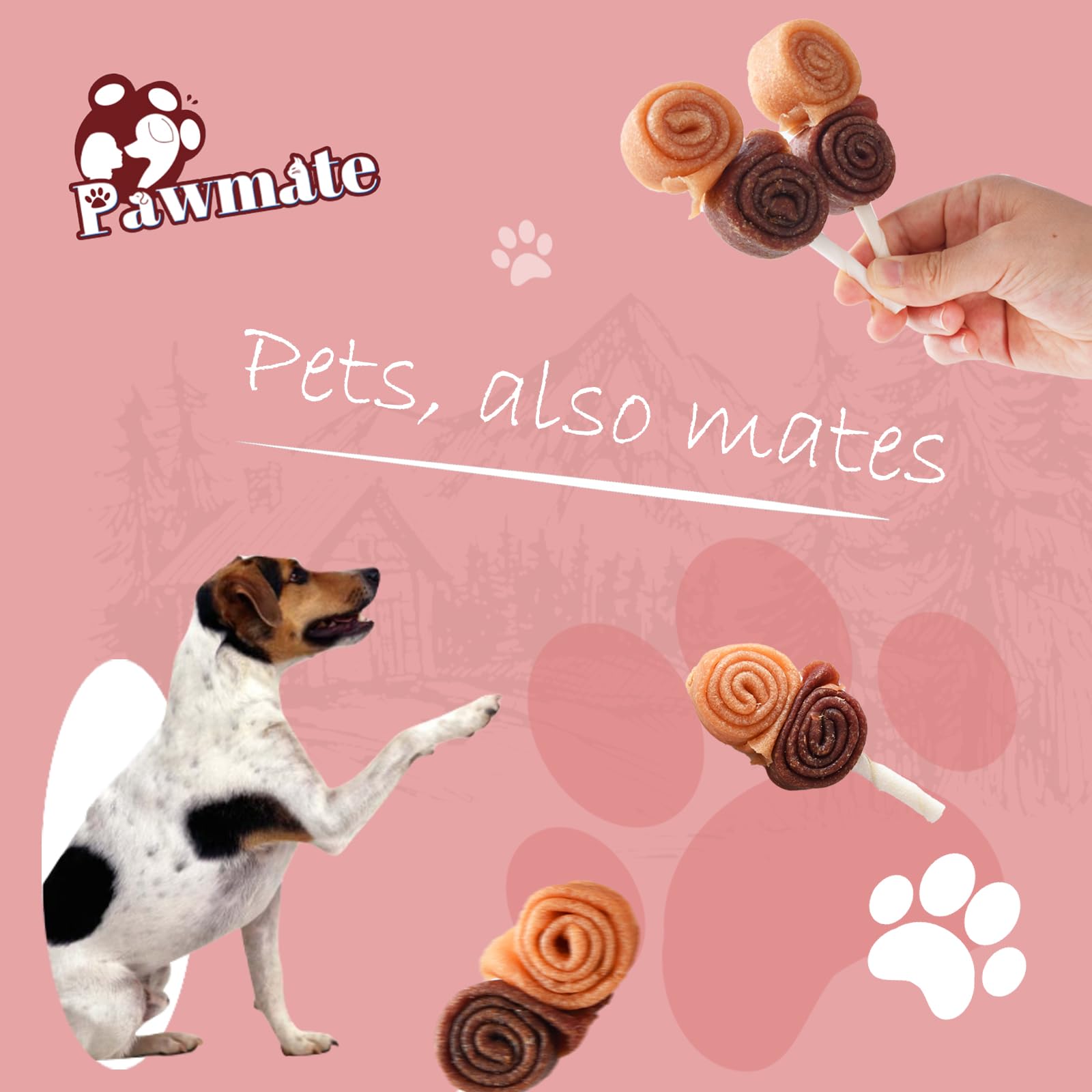Pawmate pack de 4 unidades, snack para entrenamiento diario.