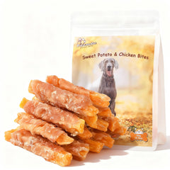 Pawmate poulet enrobe patate douce — friandise attrayante pour récompense quotidienne