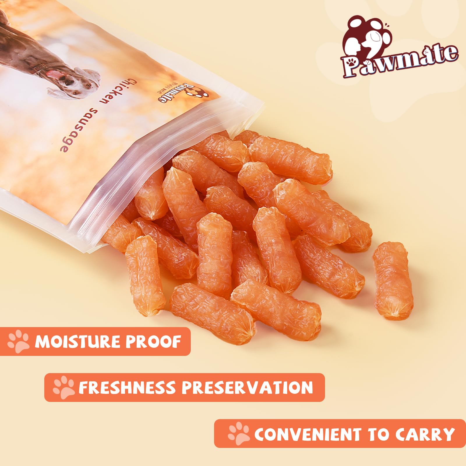 Pawmate snack bajo en grasa, ideal para perros pequeños.