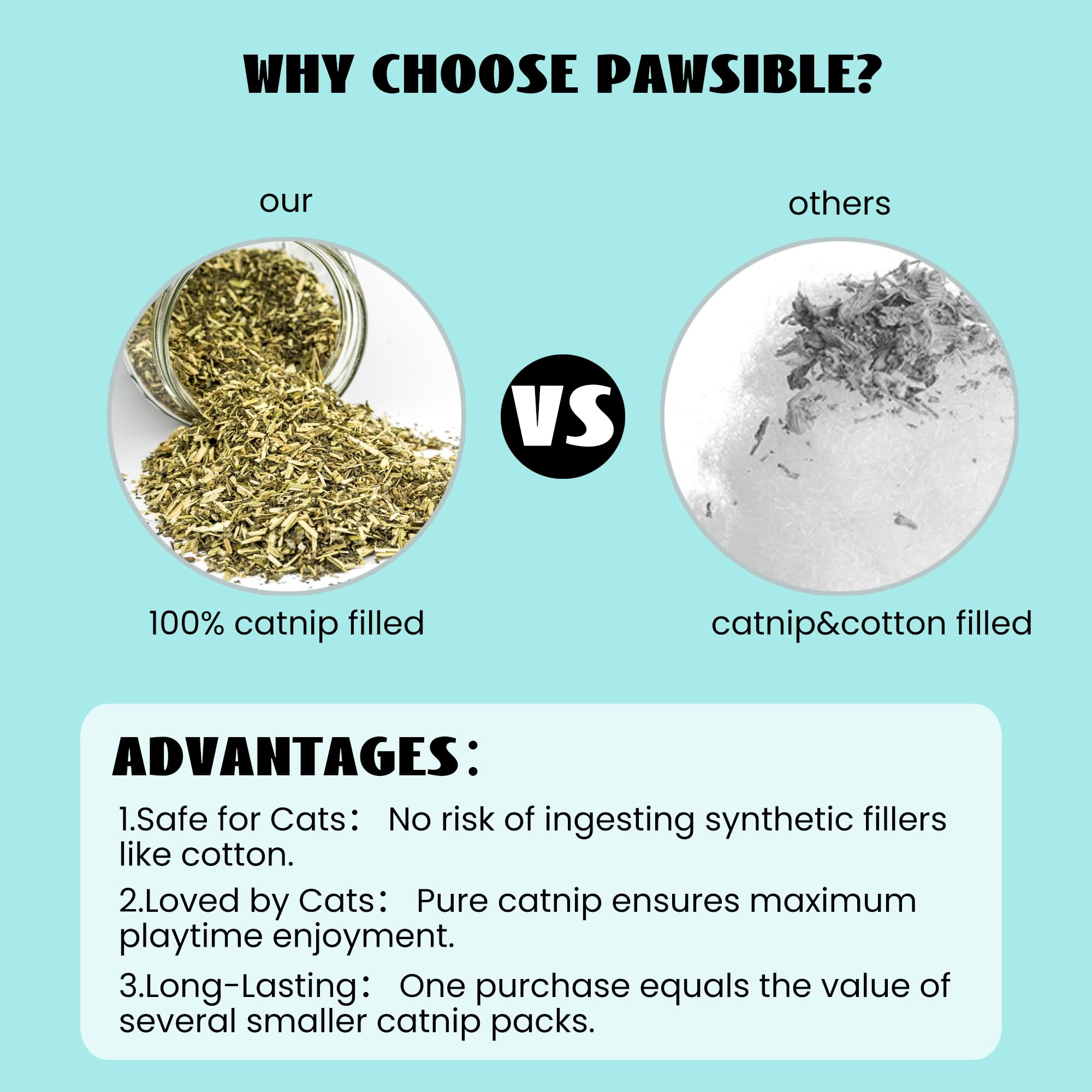 Pawsible cactus con menta orgánica, ideal para masticación suave y juego.
