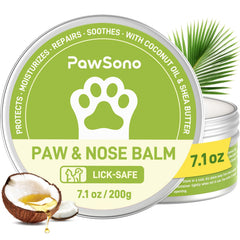 PawSono bálsamo para patas y nariz, frasco para hidratación profunda.
