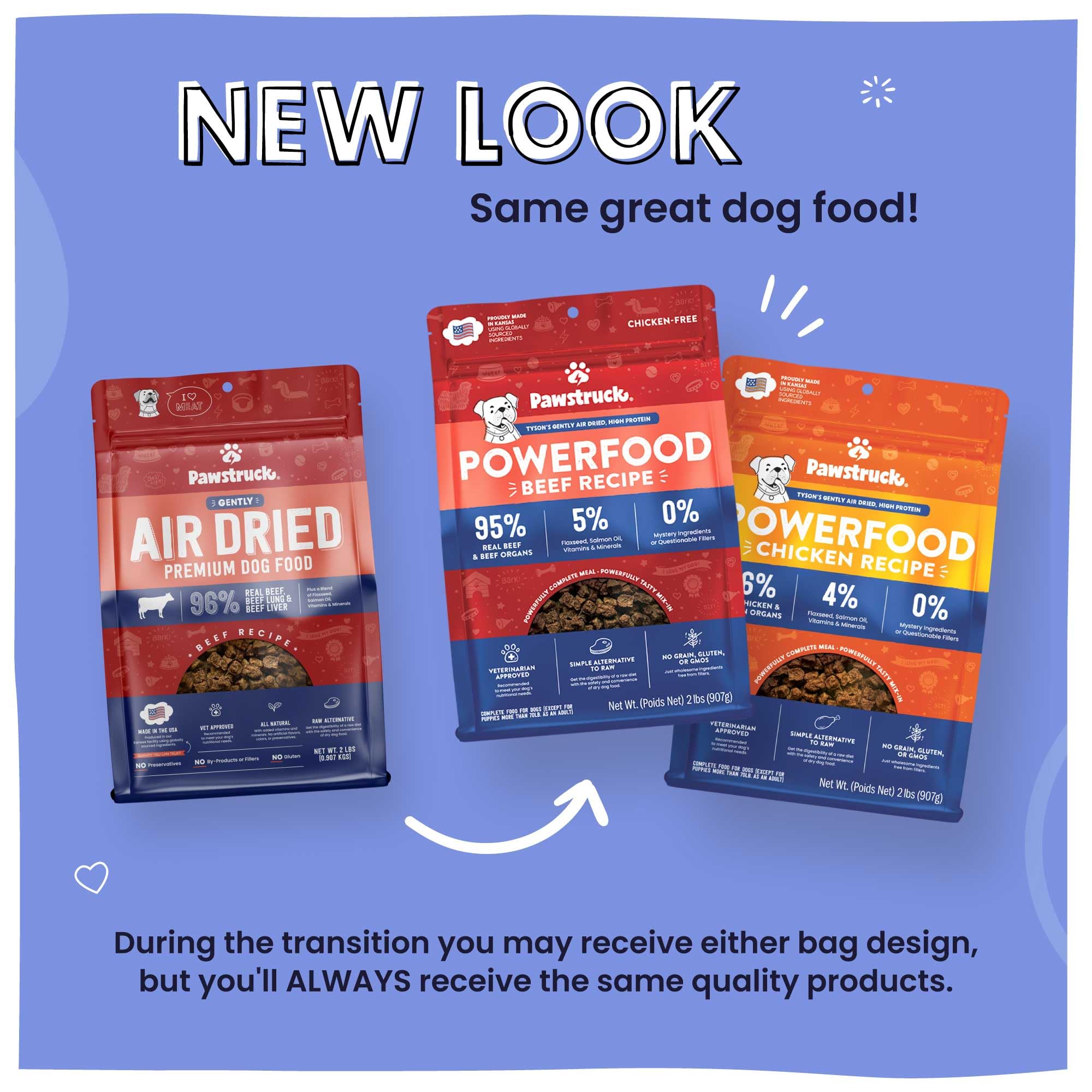 Pawstruck sin granos, opción sin gluten para perros sensibles.
