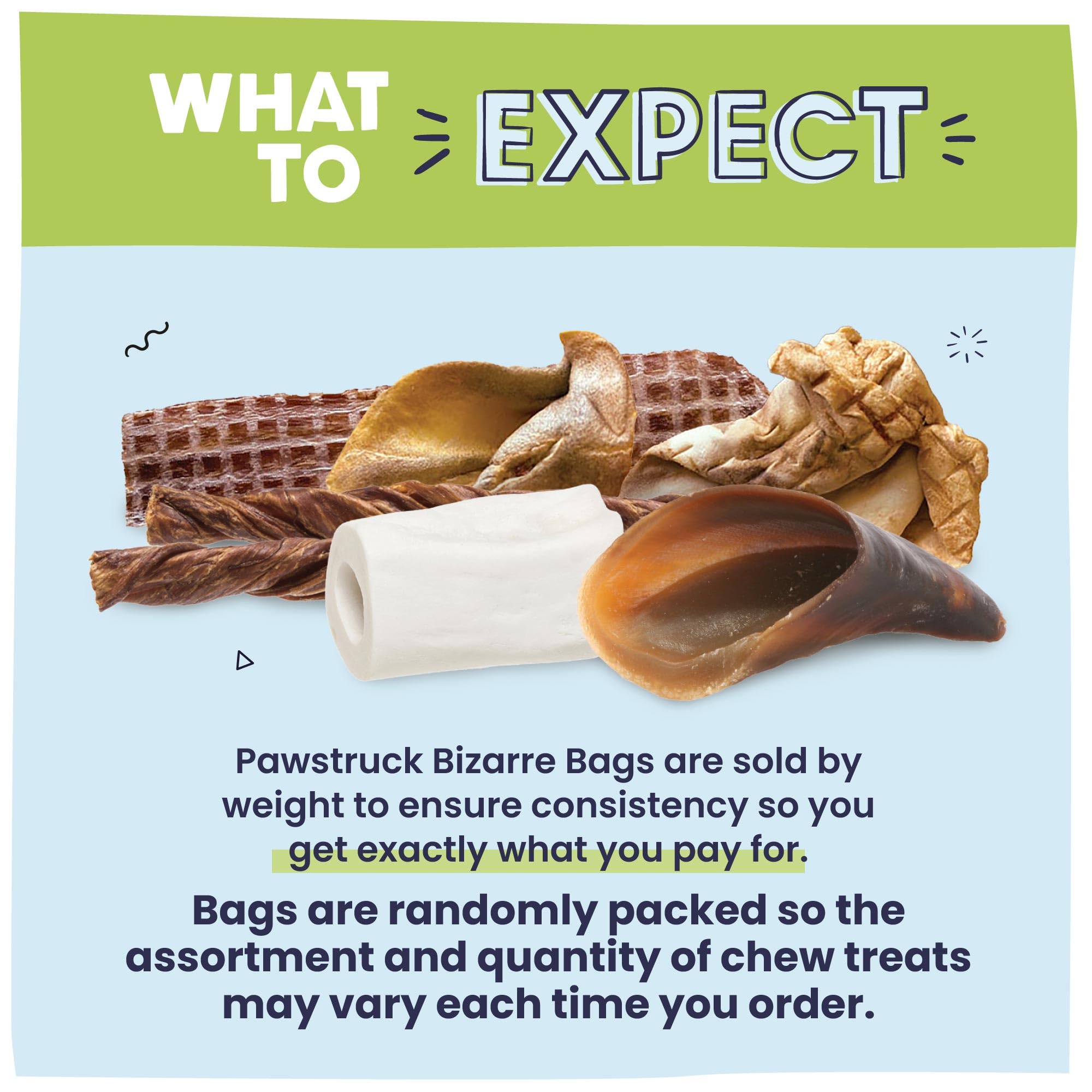 Pawstruck mix sin rawhide, opciones diversas para masticar.