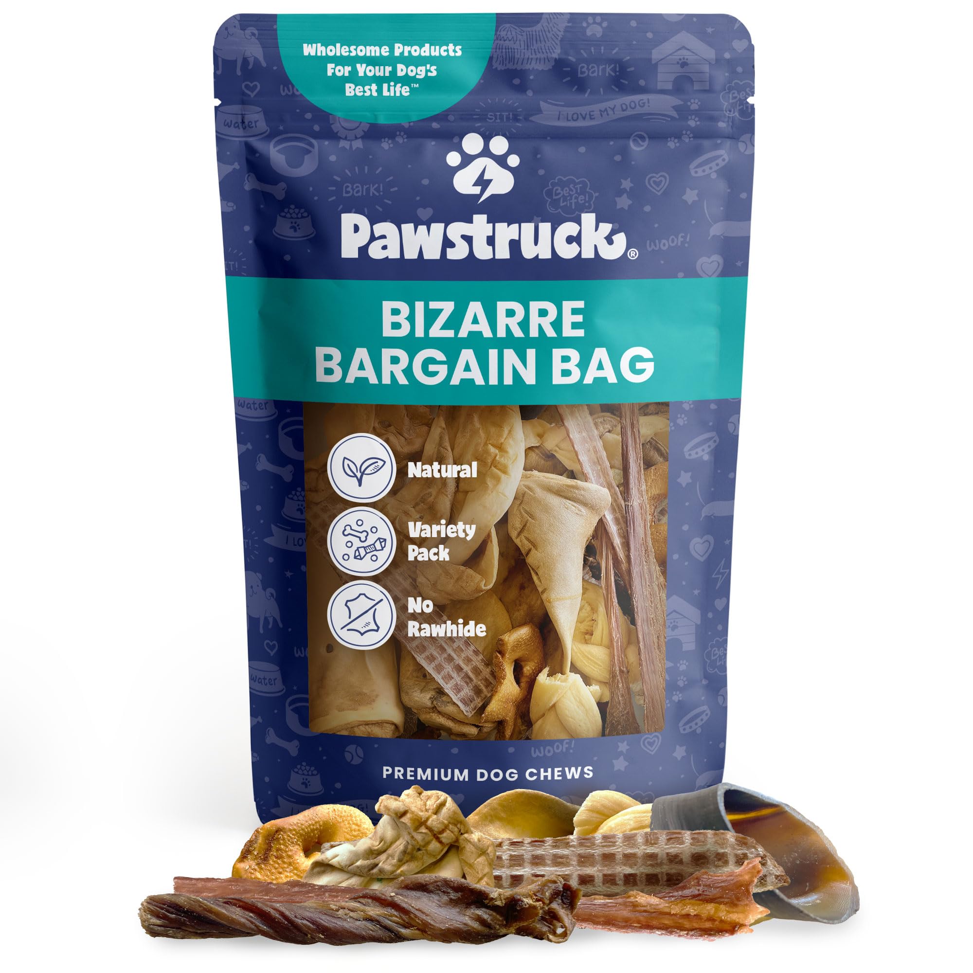 Pawstruck orejas de animal, masticables y sabrosas para entretener al perro.