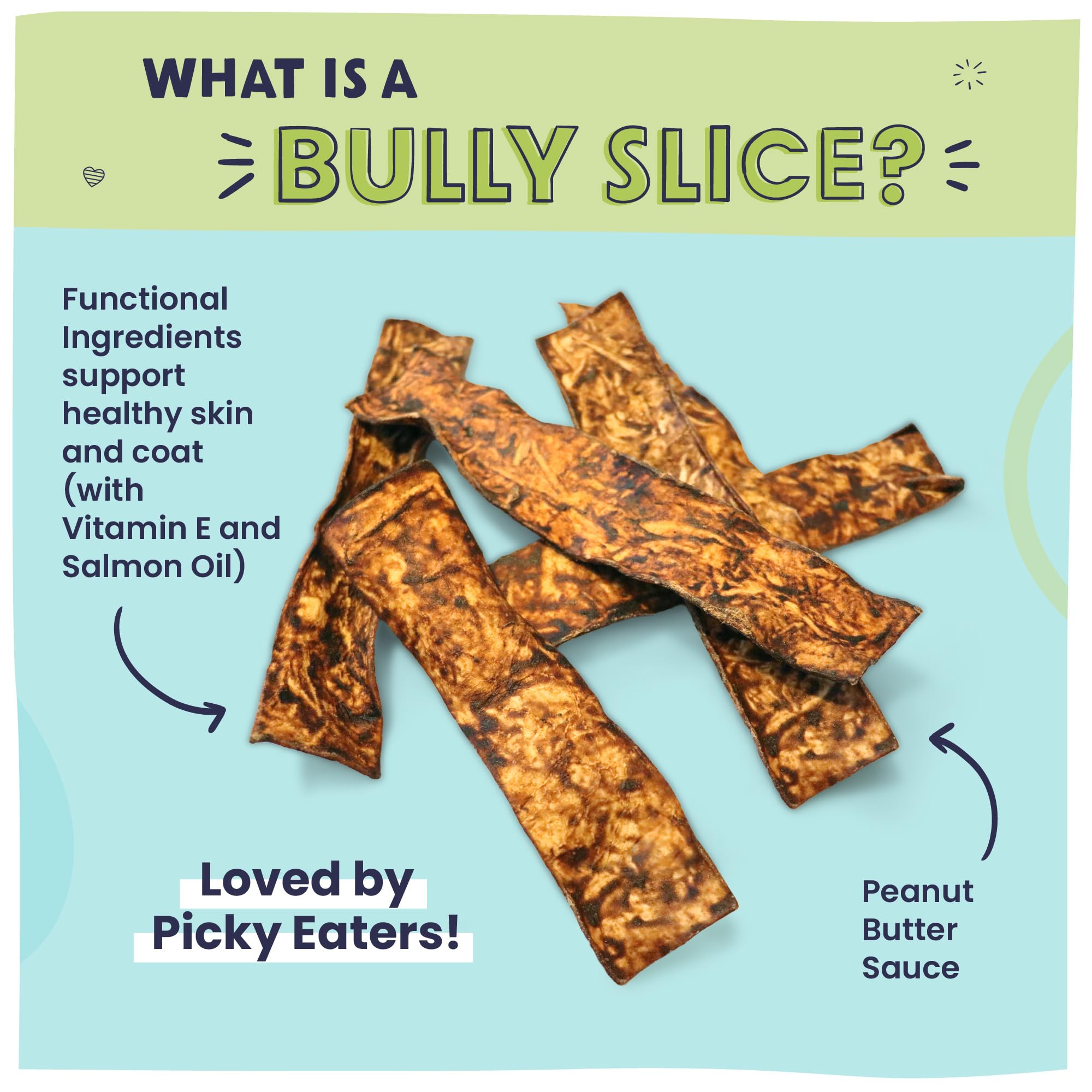 Pawstruck Bully Slices de piel de res con durabilidad larga para perros grandes.