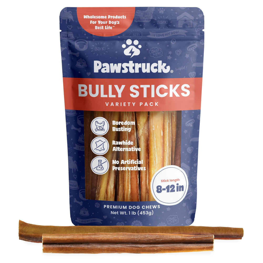 Pawstruck bullys sticks, ingrediente único, snack natural para perros