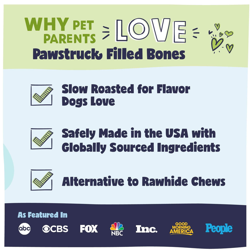 Hueso dental relleno de Pawstruck para apoyar el cuidado dental básico