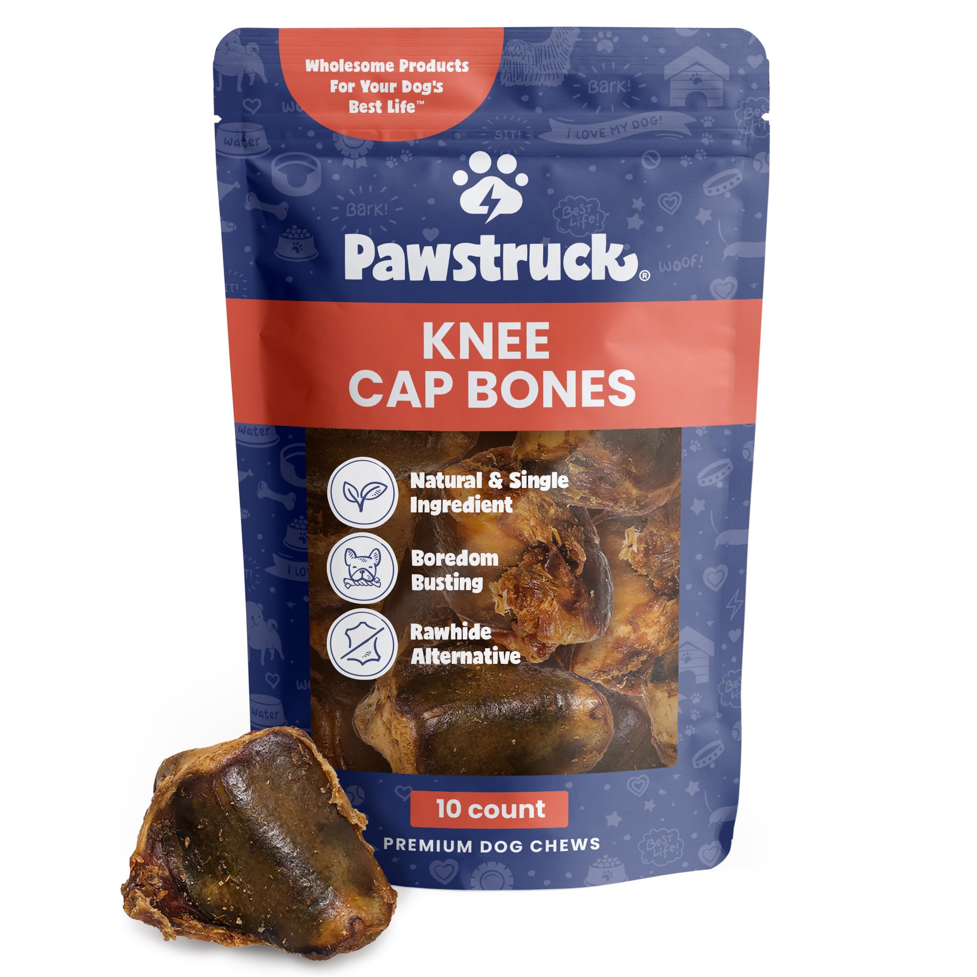 Pawstruck huesos rotula para perros en paquete de 10, duraderos y sabrosos.