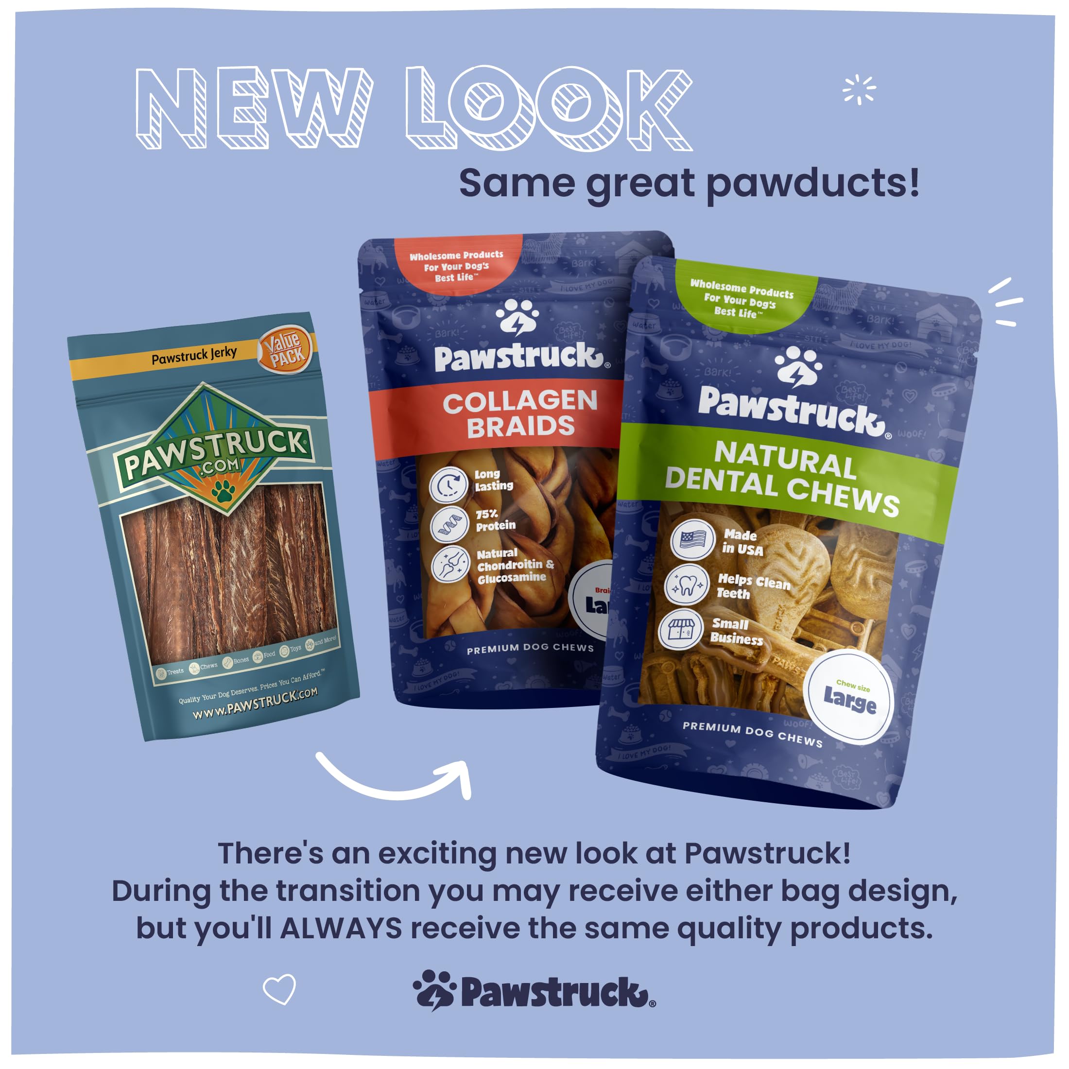 Pawstruck huesos rotula para perros sin aditivos, opción natural para masticar.