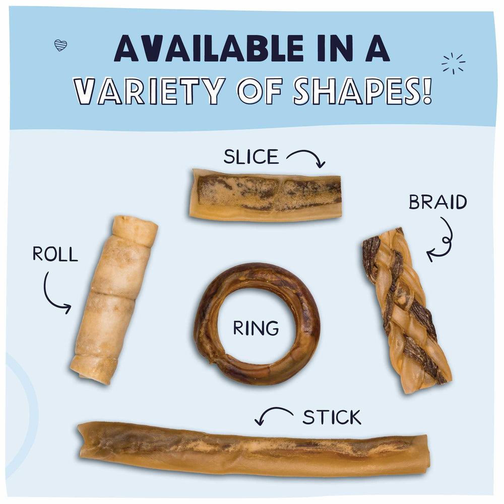 Pawstruck 2-en-1 Jerky envuelto en colágeno – palitos: masticable natural para perros grandes y pequeños.
