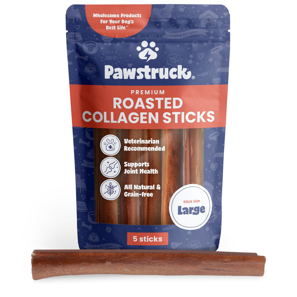 Pawstruck palitos de colágeno para perros 11-12 pulgadas, masticación duradera.