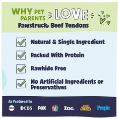 Pawstruck tendones res, alto contenido en proteína para perros activos
