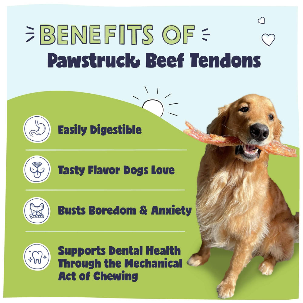Pawstruck tendones res premium sin pellejo, ideal para reducir el aburrimiento durante la tarde