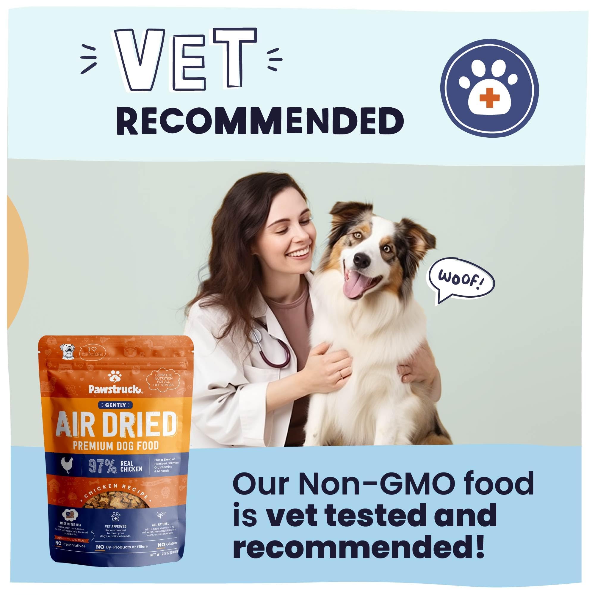 Pawstruck Proteína única de pollo real para el paladar canino.