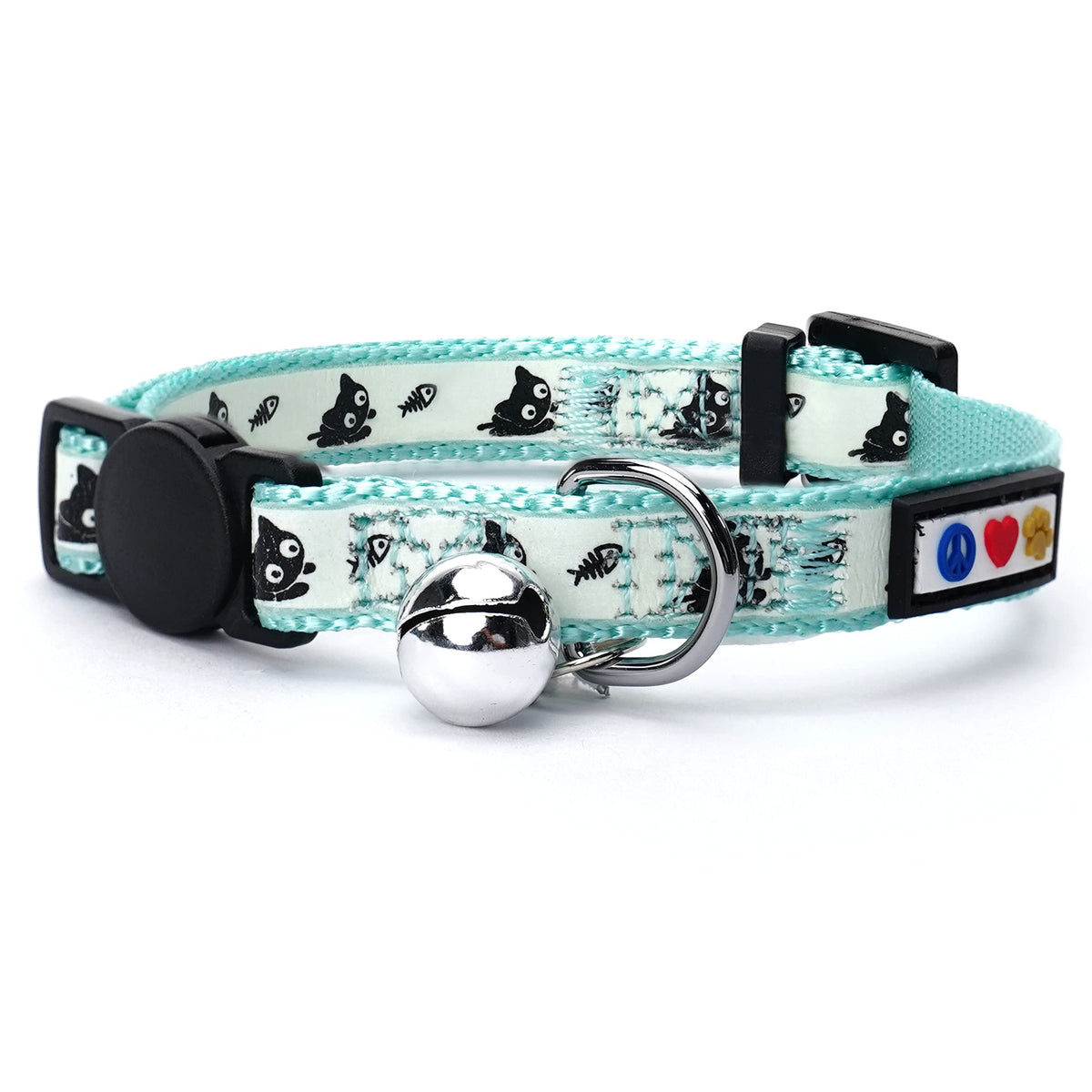 Pawtitas collar brillo nocturno para mayor visibilidad del gato