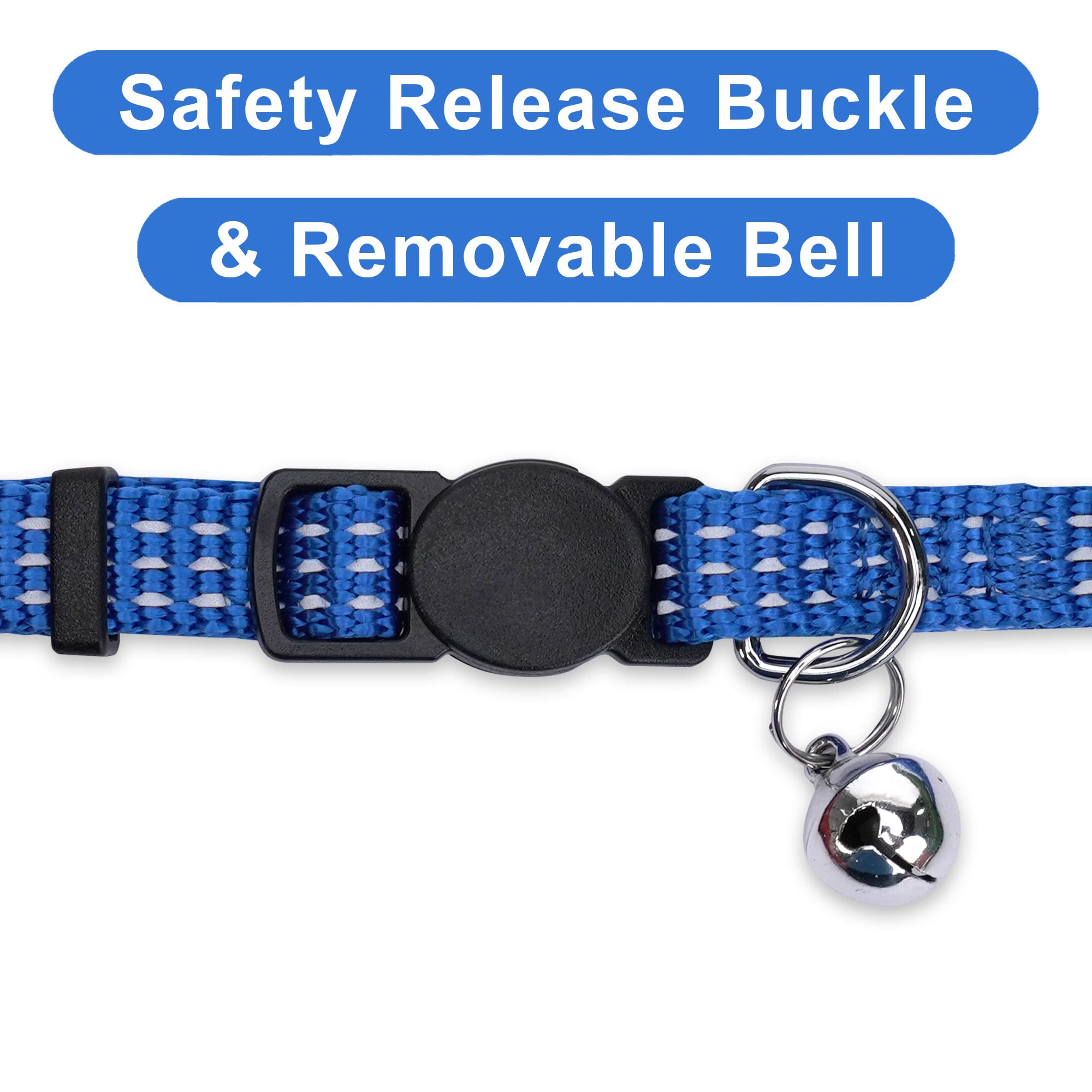 Pawtitas collar para gato ajustable 8-12 pulgadas, ajuste cómodo.