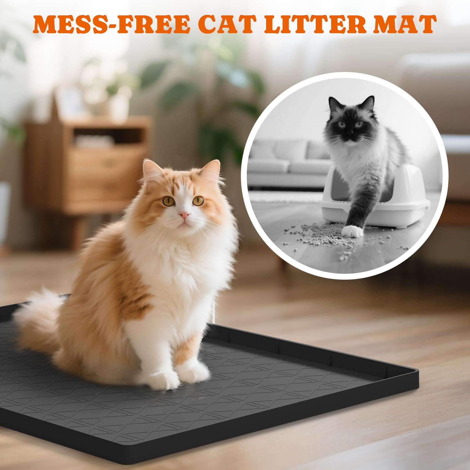 Pawtners Alfombrilla de silicona para gatos XXL, superficie duradera para uso diario