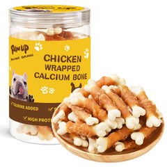 PAWUP Envuelto de pollo real, recompensa sabrosa para cachorros.