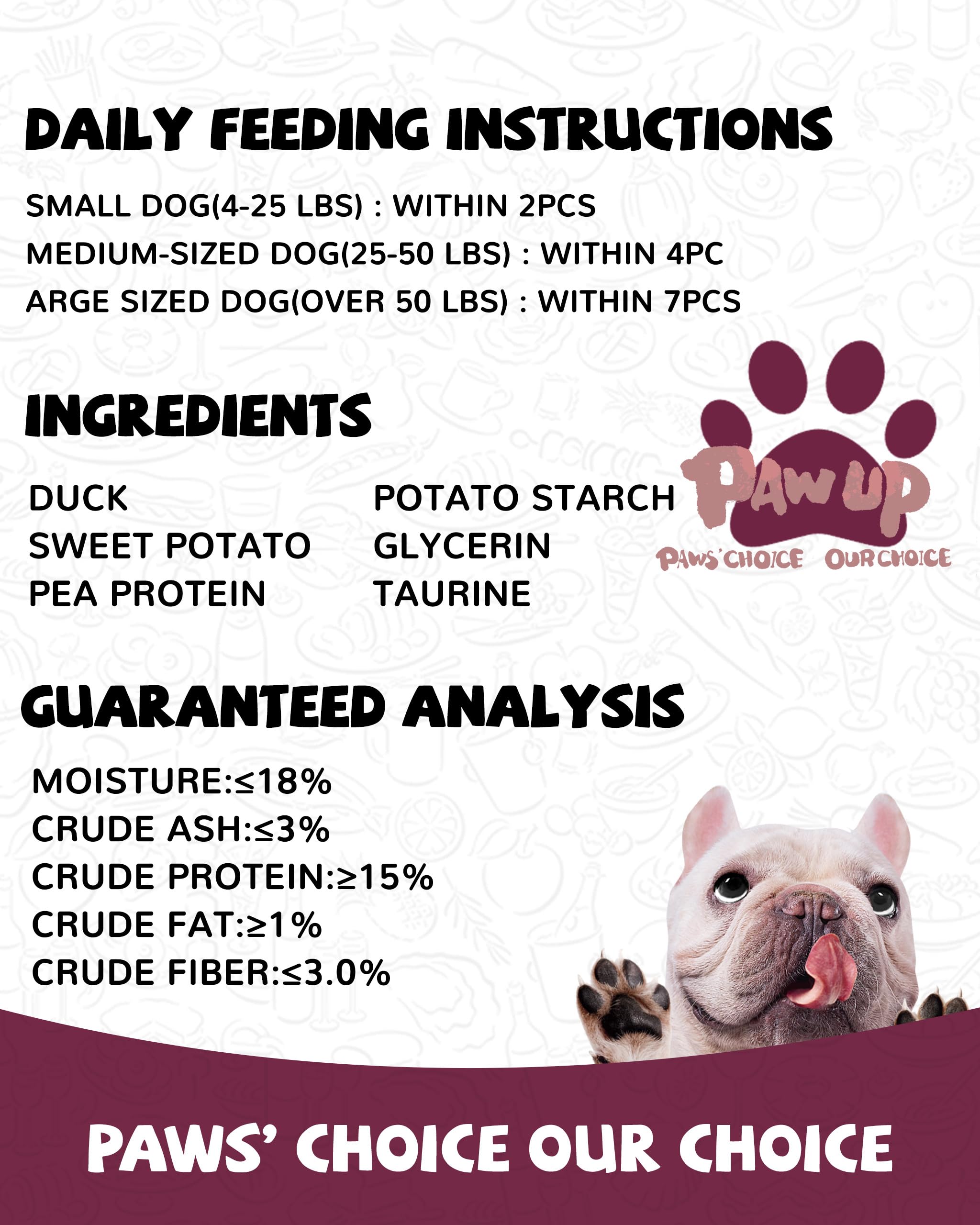 PAWUP Fiber-rich sweet potato chew – supports digestion