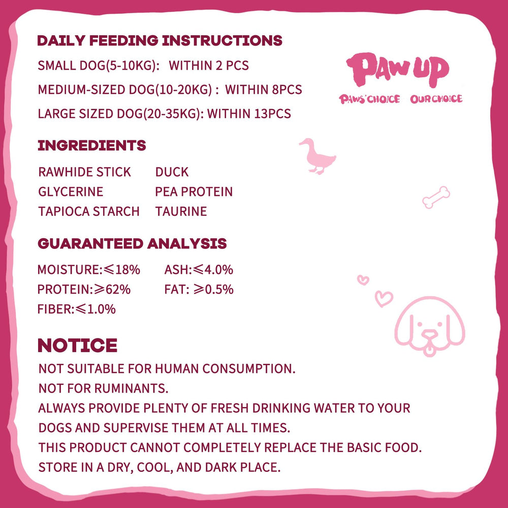 PAWUP momento de masticación diario, ritual para perros pequeños