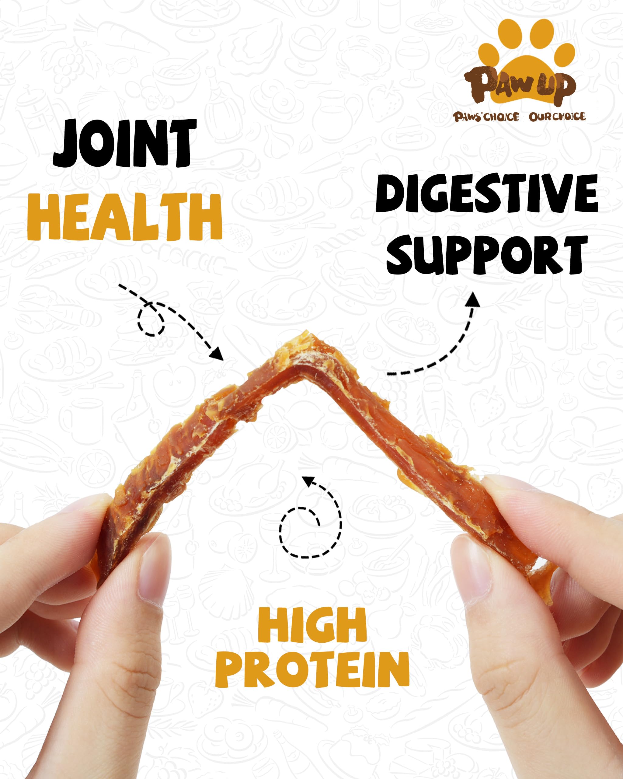 PAWUP Tiras de pollo deshidratado, alto contenido proteico para músculos fuertes