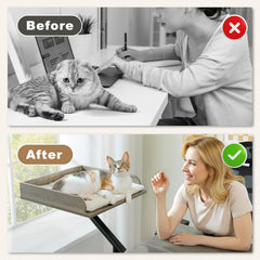 PAWZ Road Cat Desk Bed: soporte en madera que aporta estabilidad y estilo.