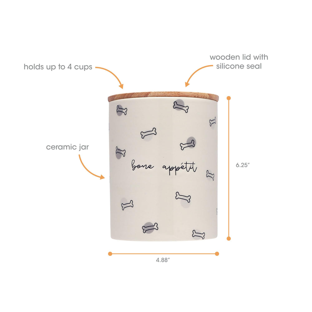 Jarre Pearhead Bone Appétit, capacité 4 tasses, idéal pour récompenses quotidiennes.