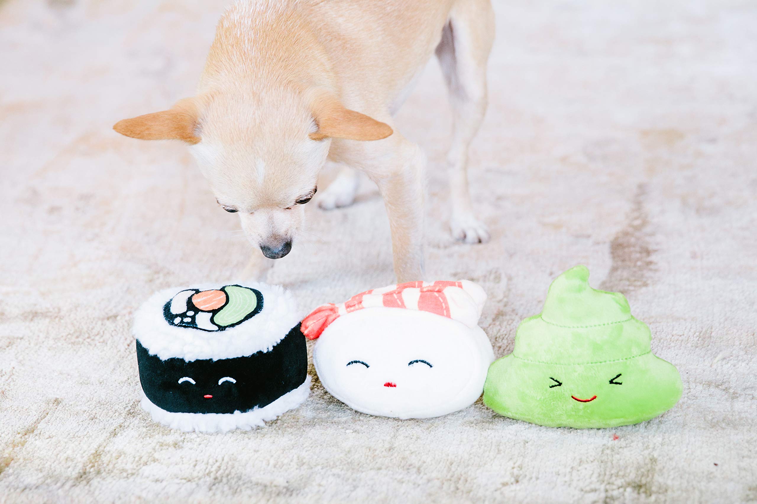 Pearhead Sushi jouet chien petit-moyen : parfait pour chiots et petites races.