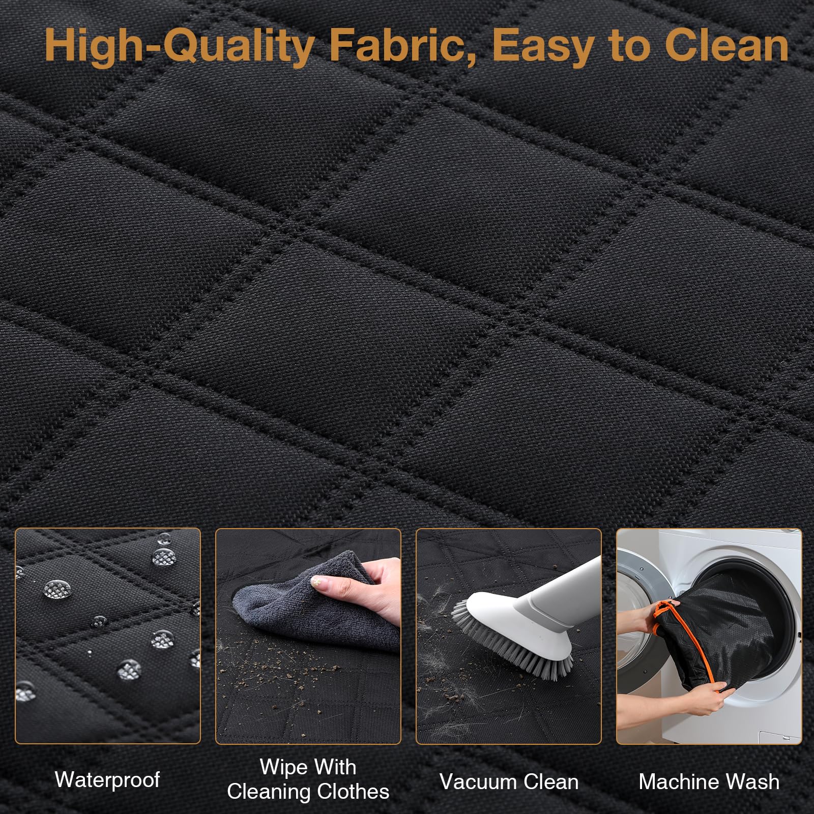 Pecute bolsillos-almacenamiento-trasero mantiene accesorios ordenados.