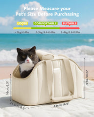 Pecute Cartera-gato-ventilacion-malla ofrece flujo de aire para mayor comodidad durante el paseo.
